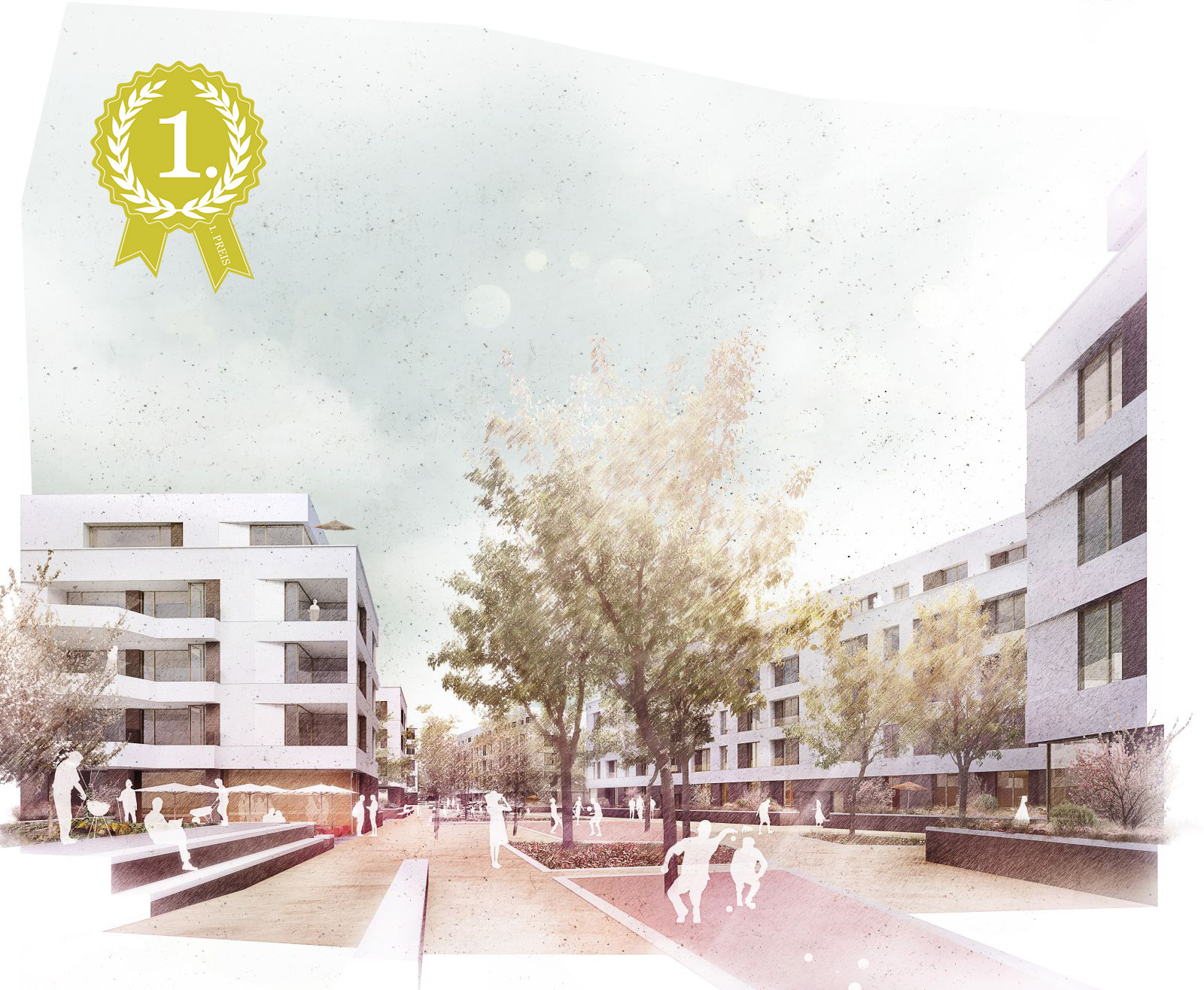 Neues Wohnen in Chorweiler | Querfeldeins, Hesse, Lindenkreuz | 1. Preis