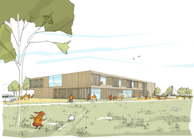 Liebel Architekten | Kinderhaus Bretzfeld | Wettbewerb 1. Preis | Spielwiese